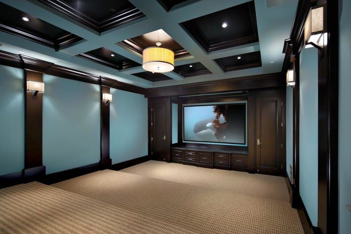 Soffitto nero e blu