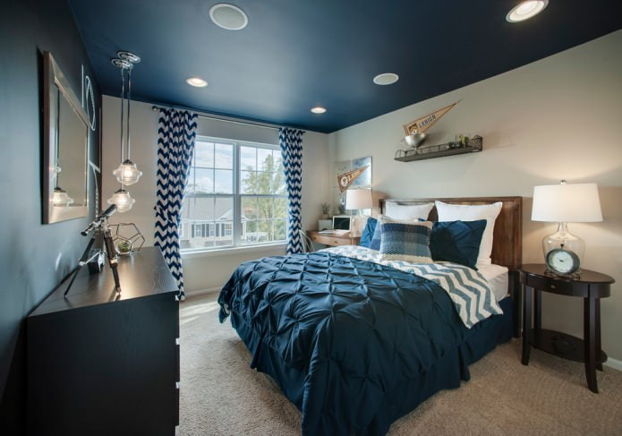 Soffitto blu scuro