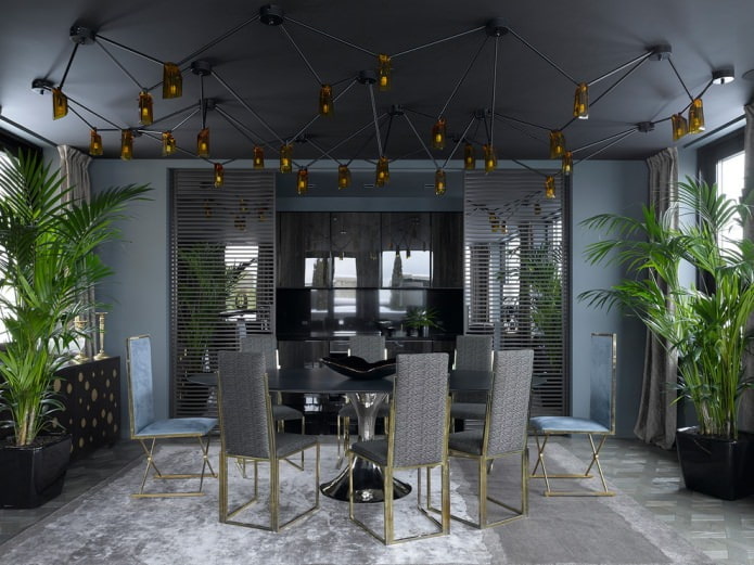 soffitto blu scuro