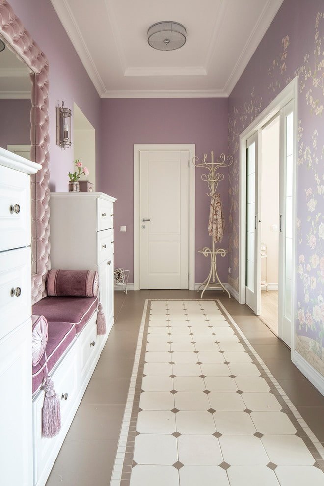 design del corridoio in toni chiari
