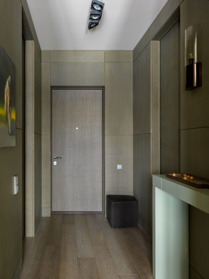 design del corridoio in toni scuri