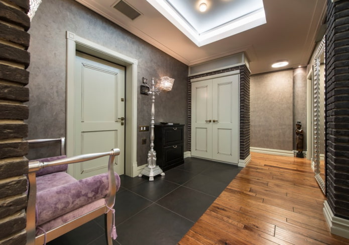 combinazione di colori del corridoio in stile loft
