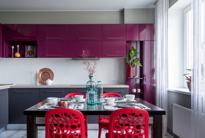 combinazione di pareti con cucina