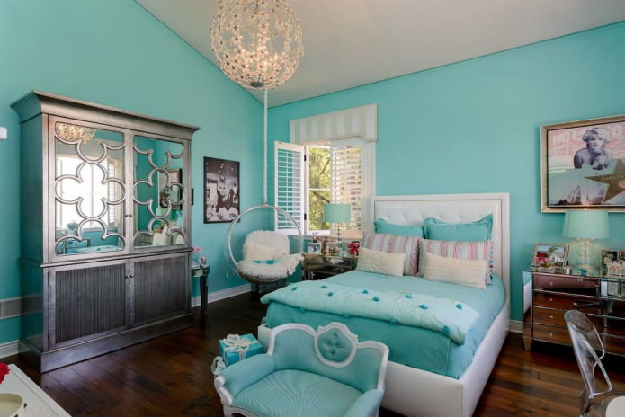 Colore Tiffany negli interni