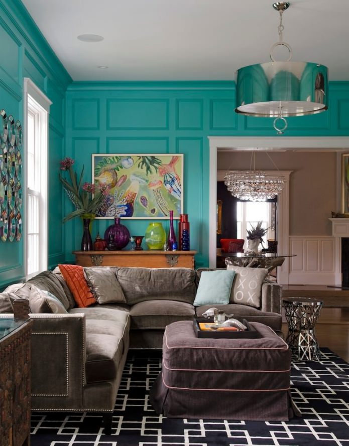Colore Tiffany all'interno