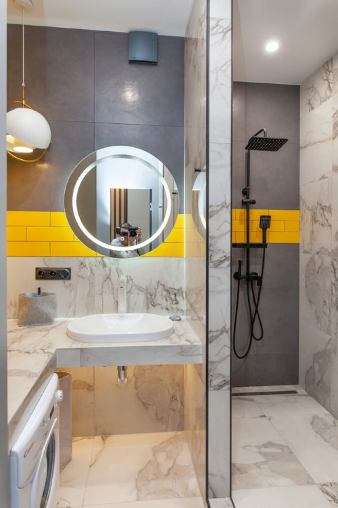 accenti gialli in bagno