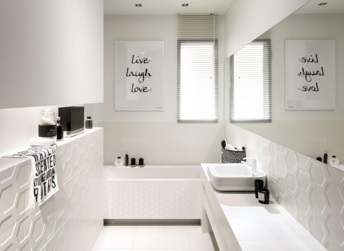 bagno bianco e nero