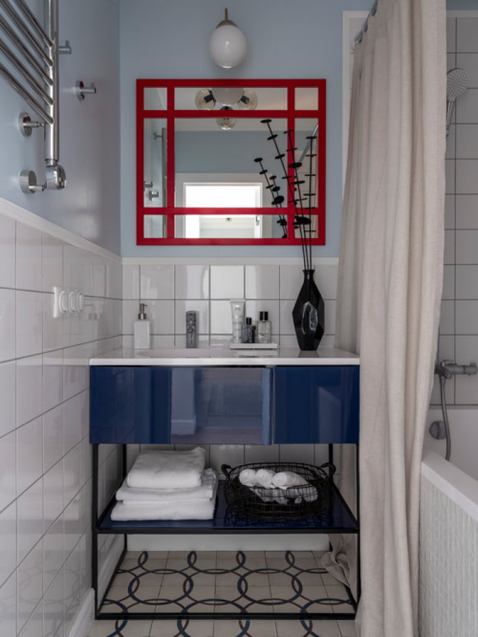 combinazione blu e rossa