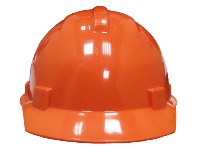 casco arancione