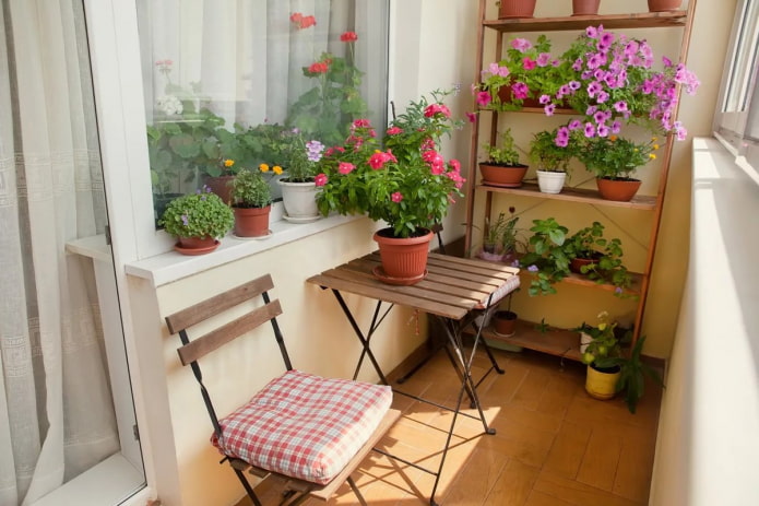 fiori sul balcone