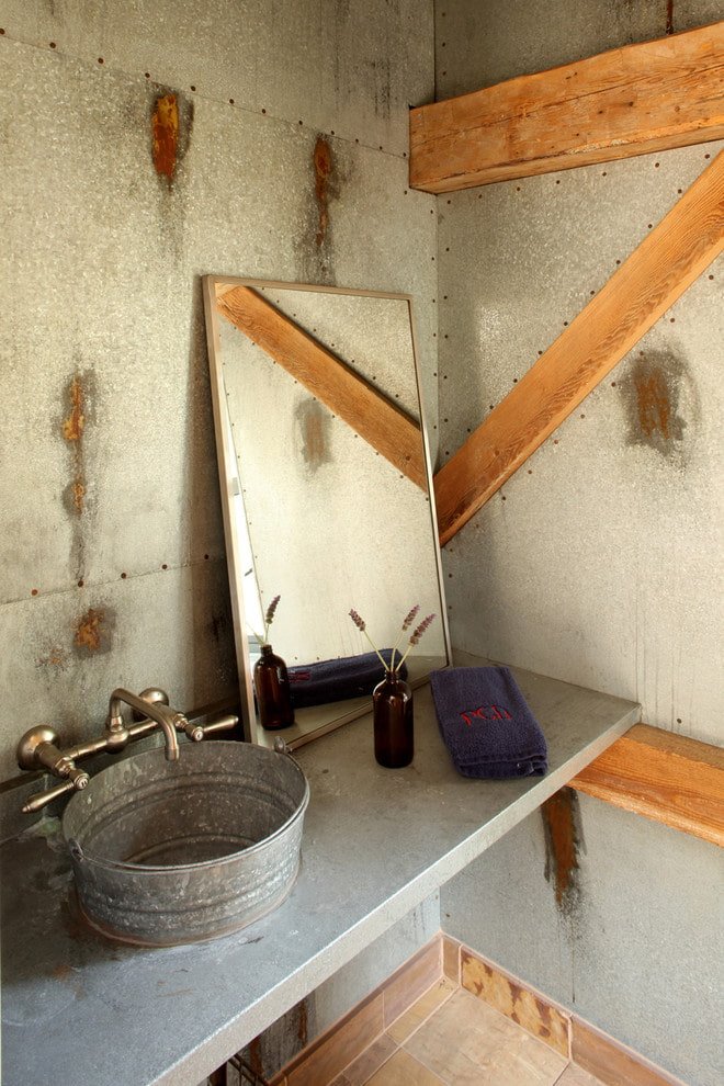 lavandino in stile loft