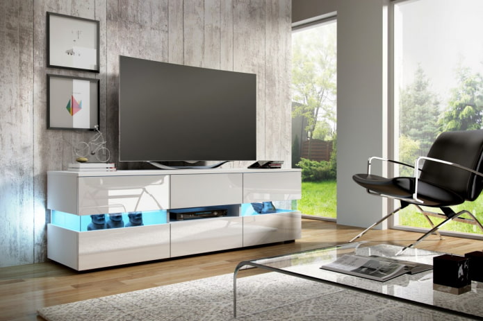Mobile TV in un interno high-tech
