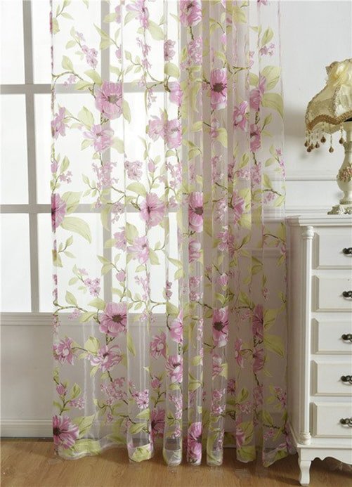 tulle con fiori