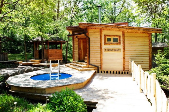 bagno della dacia con una fontana
