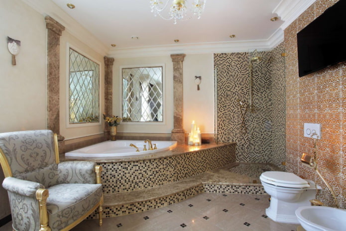 Vasca da bagno su podio