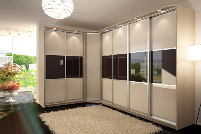 armadio ad angolo all'interno dell'ingresso