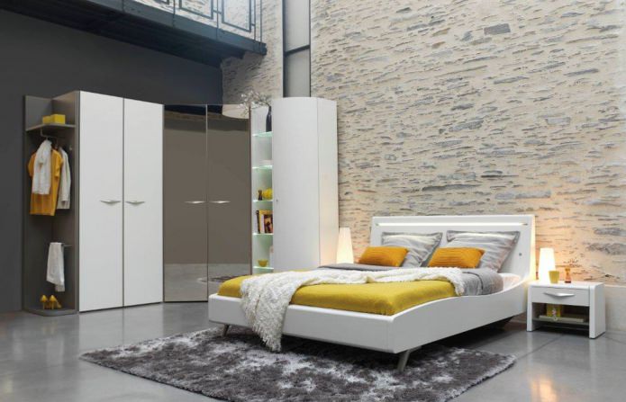 Progetto di un armadio ad angolo in camera da letto
