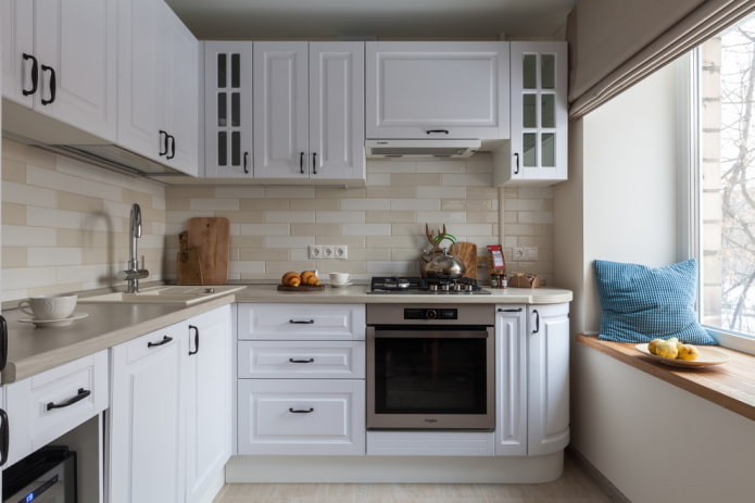 area cottura all'interno della cucina ad angolo