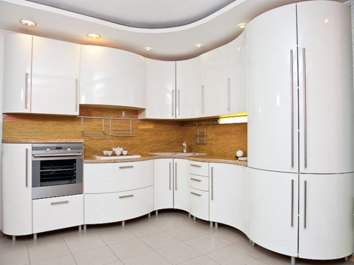 combinazione di colori di una cucina ad angolo