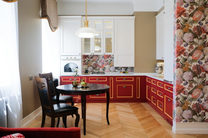 schema di colori della cucina ad angolo