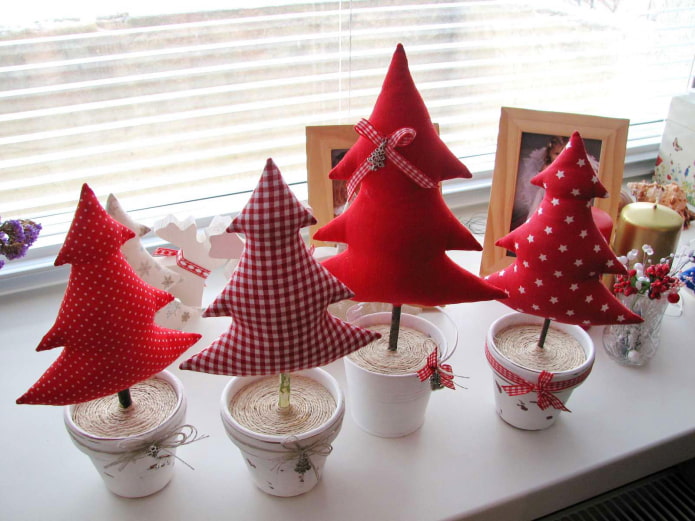 Alberi di Natale in stoffa