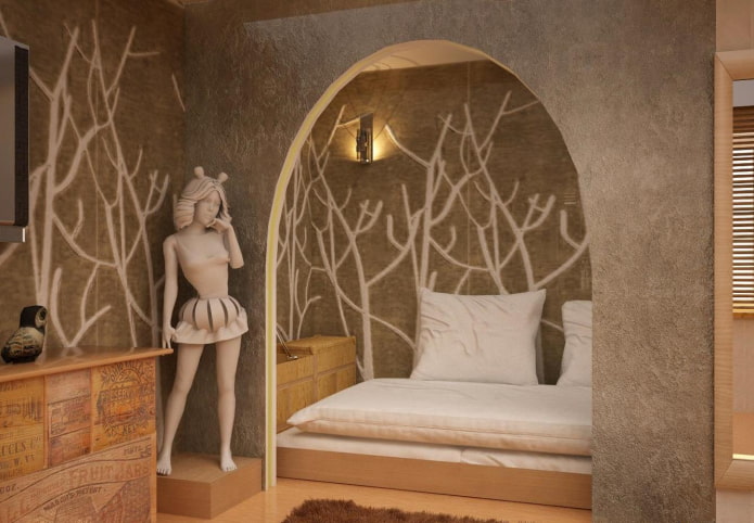 grande scultura in camera da letto