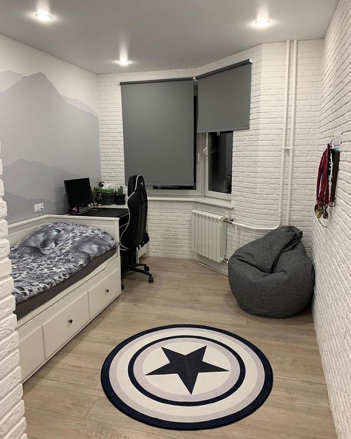 pareti di mattoni all'interno