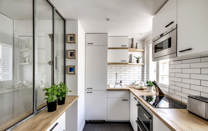 progettazione di una cucina stretta