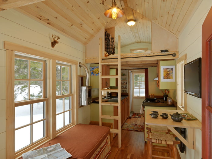 Soffitto in assi di legno