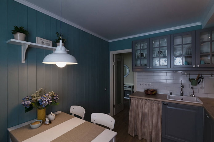 decorazione parete cucina in legno