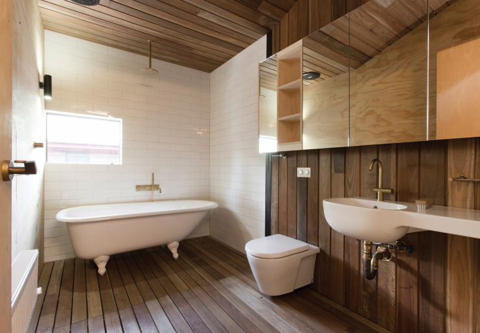 finiture per bagni in legno