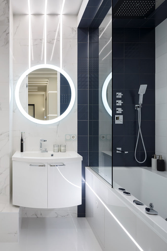 bagno in stile high-tech