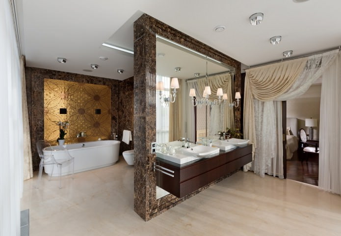soffitto teso opaco in bagno