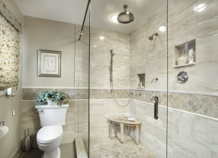 Zona doccia nel bagno