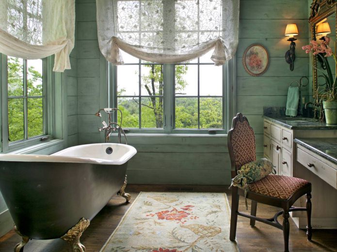 design del bagno in stile country