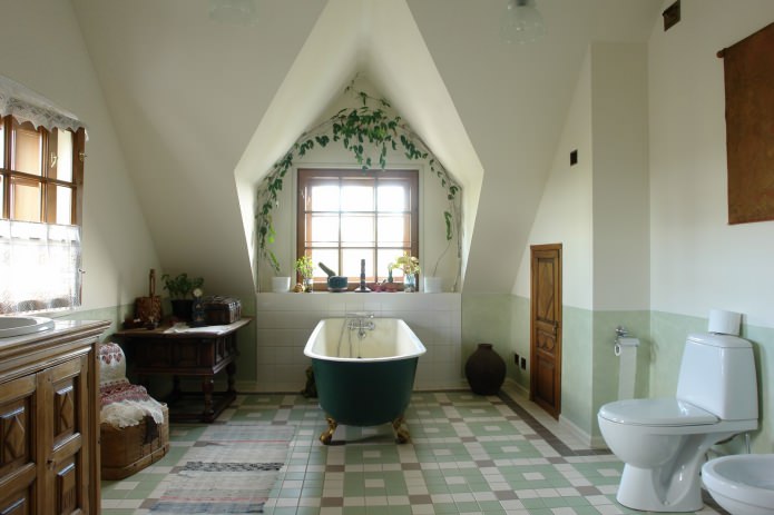 bagno in stile country