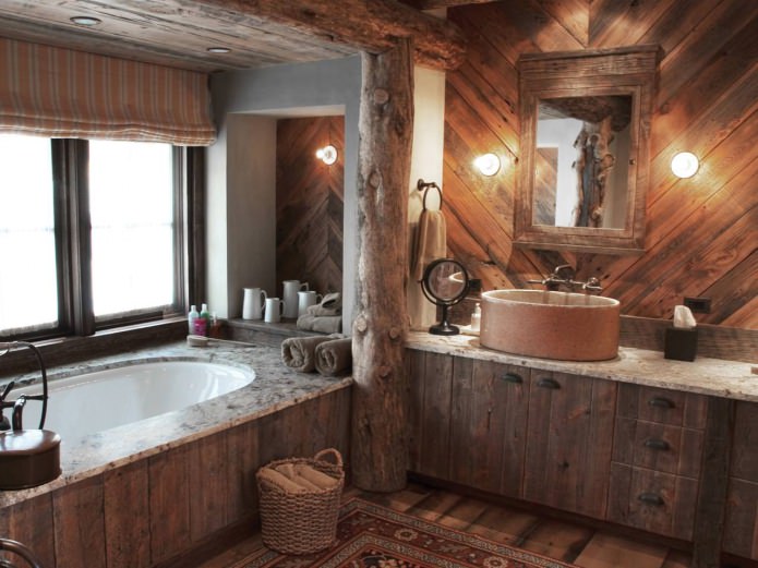bagno in stile country