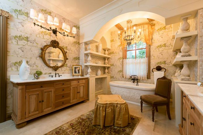 design bagno in stile country