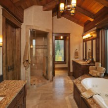 Bagno in stile country: caratteristiche, foto-0