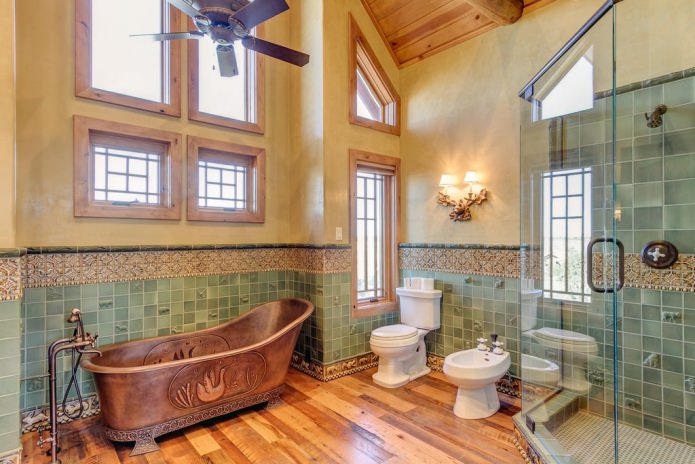 design bagno in stile country