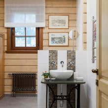 Progettazione del bagno in mansarda: caratteristiche delle finiture, colore, stile, scelta delle tende, 65 foto-13