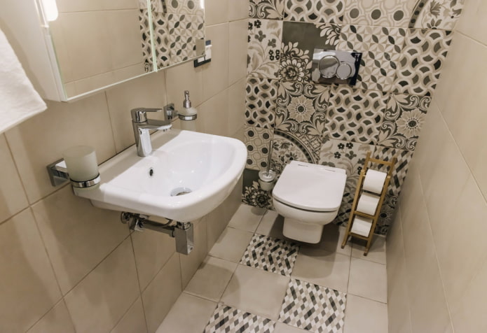 WC con WC sospeso e lavabo