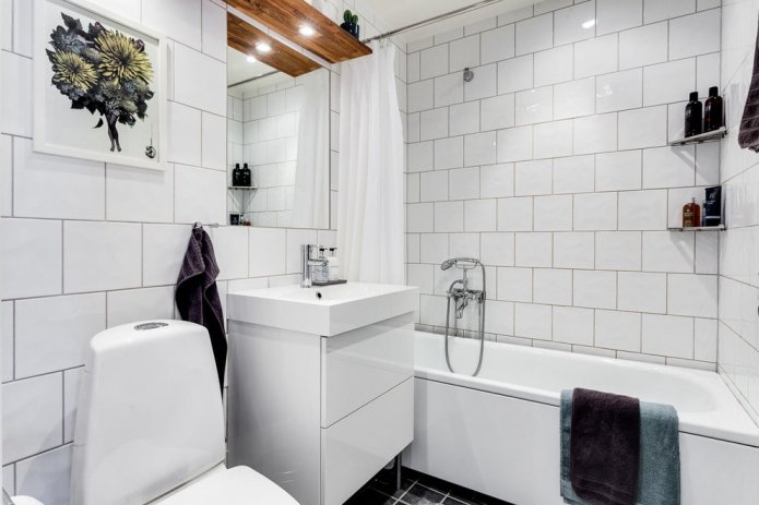 design degli interni del bagno bianco