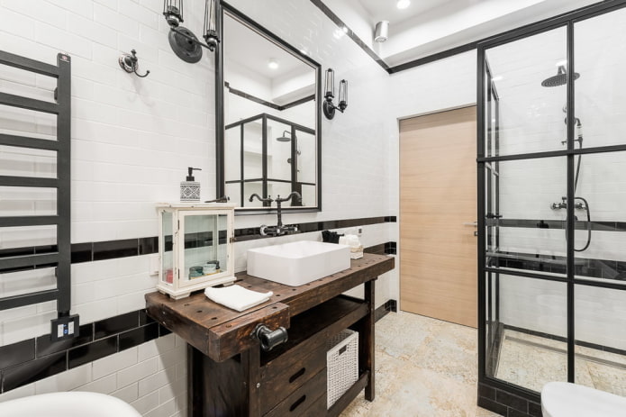 arredare un bagno in stile loft