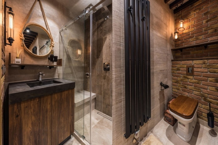 mobili da bagno in stile loft