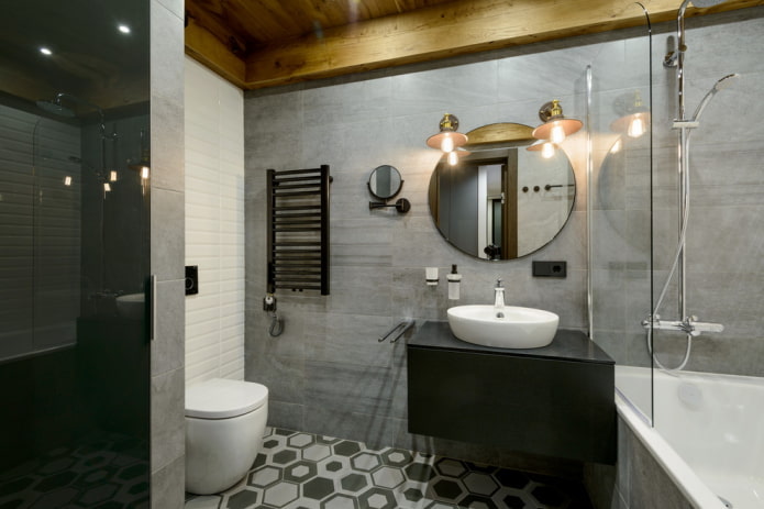 design del bagno in stile loft