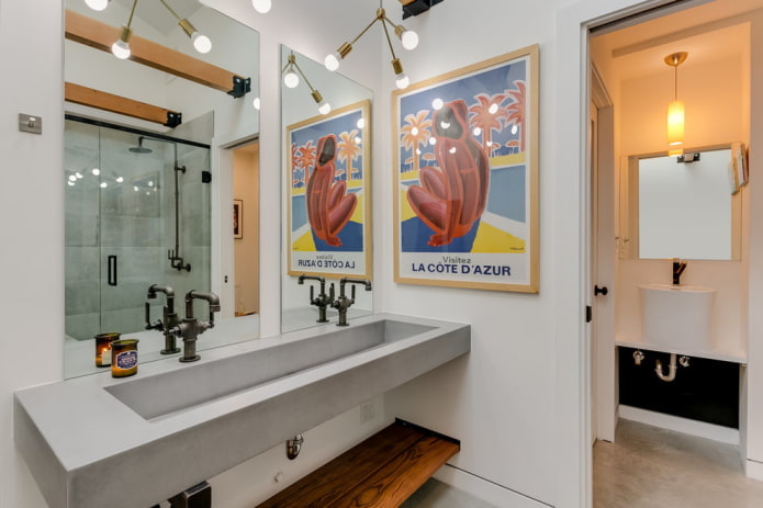 mobili da bagno in stile loft