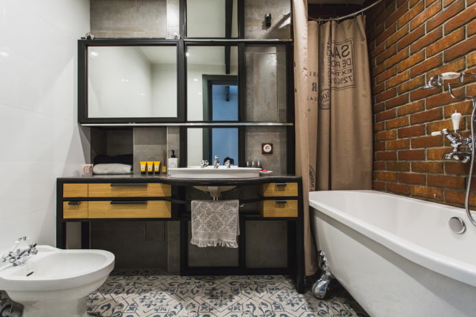 arredare un bagno in stile loft