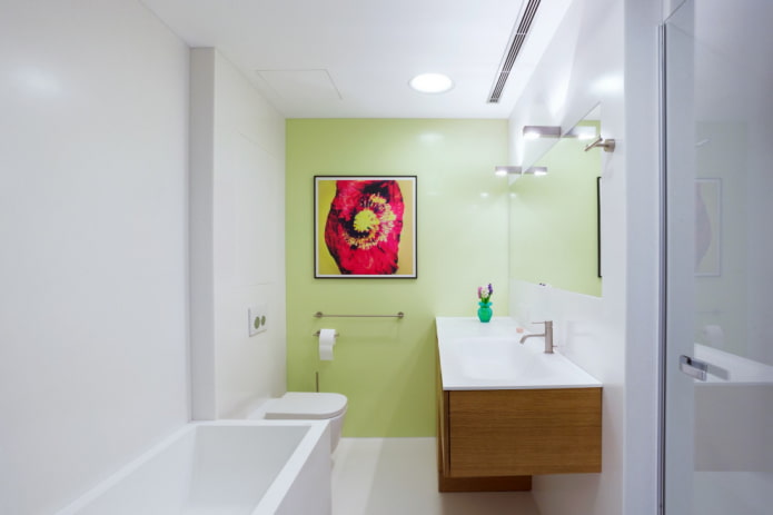 arredamento e illuminazione del bagno in stile minimalista