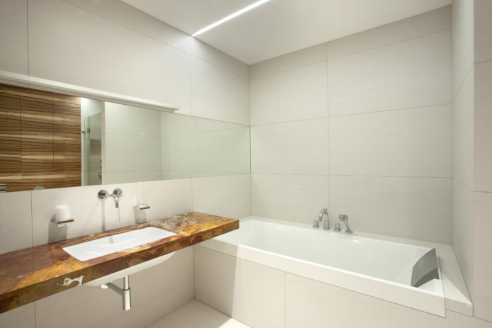 impianto idraulico in bagno in stile minimalista